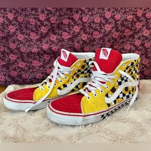 Vans Sk8 Hi Sunflower Checkerboard